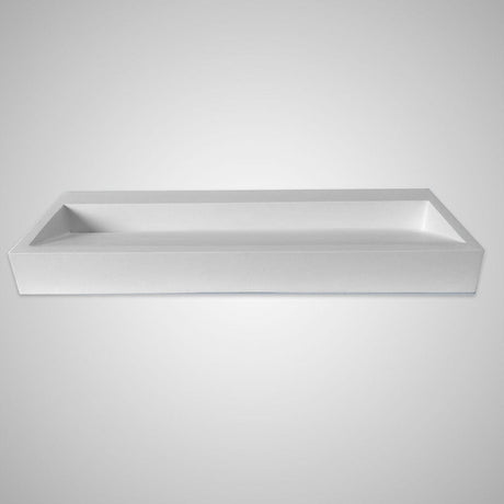 Zedley Rectangular Cast Concrete Vessel B-Grade Sink - Light Grey