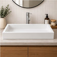 Zedley Rectangular Cast Concrete Vessel B-Grade Sink - White