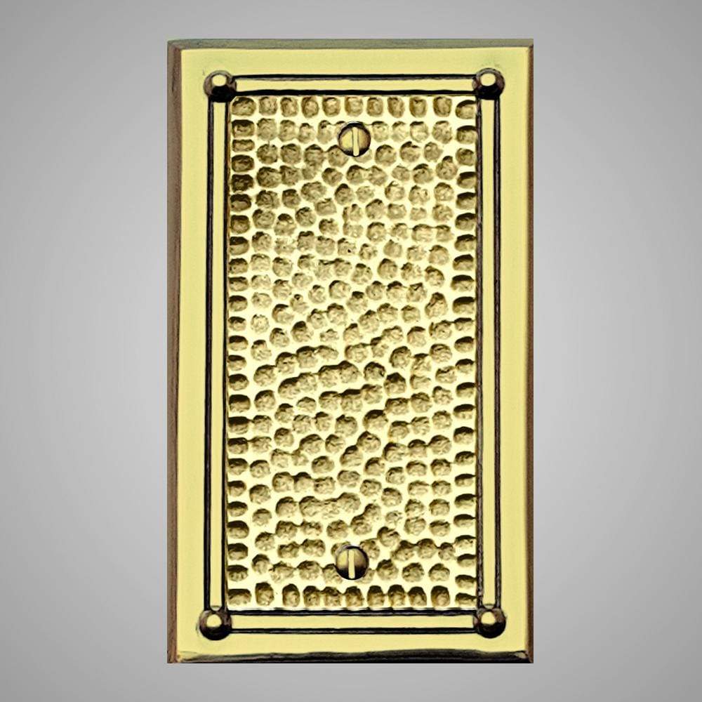 1 Blank Wall Plate - Framed Hammered Design