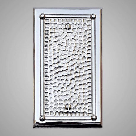 1 Blank Wall Plate - Framed Hammered Design