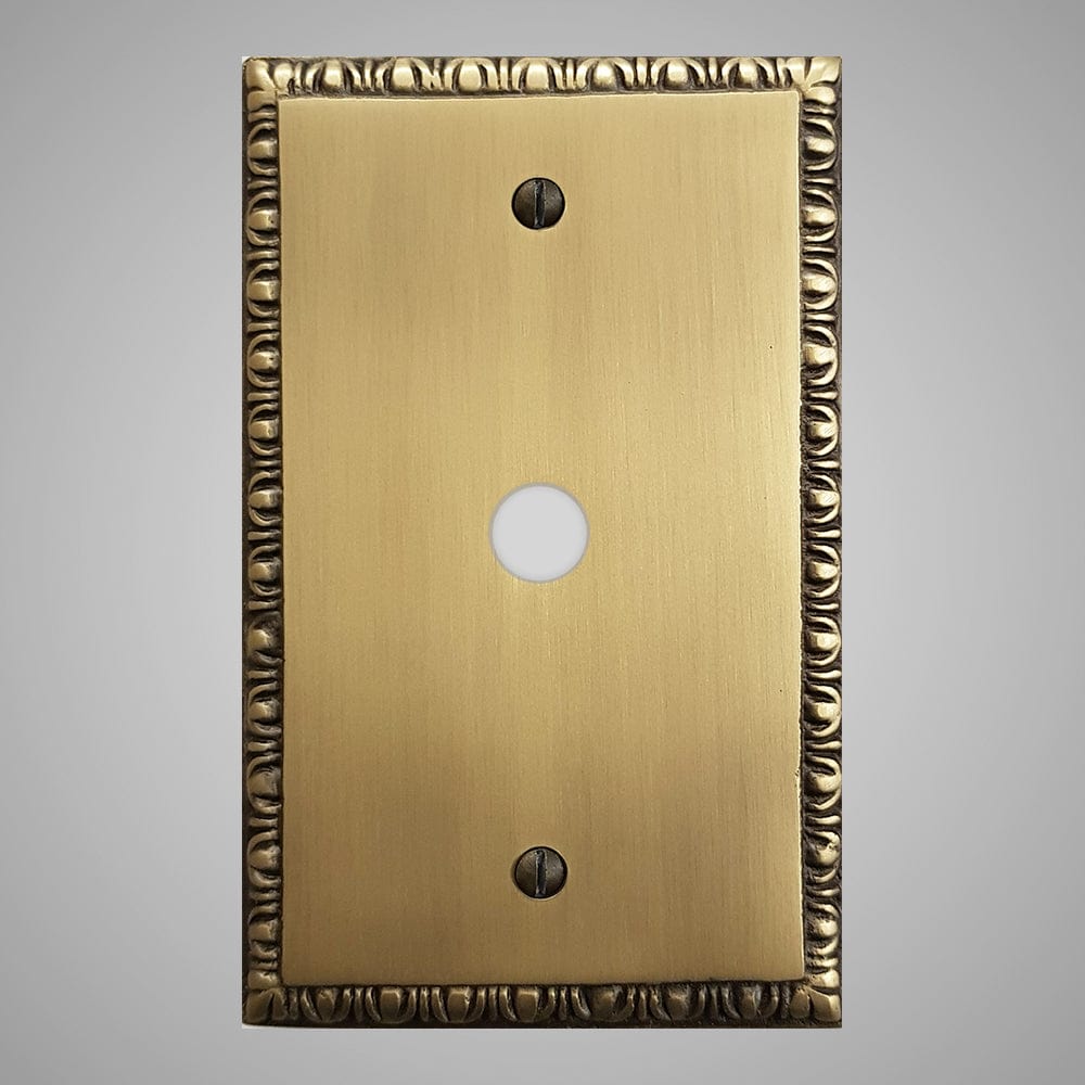1 Coaxial Cable Wall Plate - Egg & Dart Design