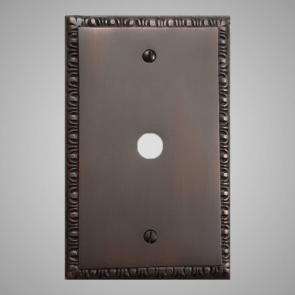 1 Coaxial Cable Wall Plate - Egg & Dart Design