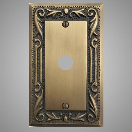 1 Coaxial Cable Wall Plate - Floral Design