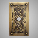 1 Coaxial Cable Wall Plate - Framed Hammered Design
