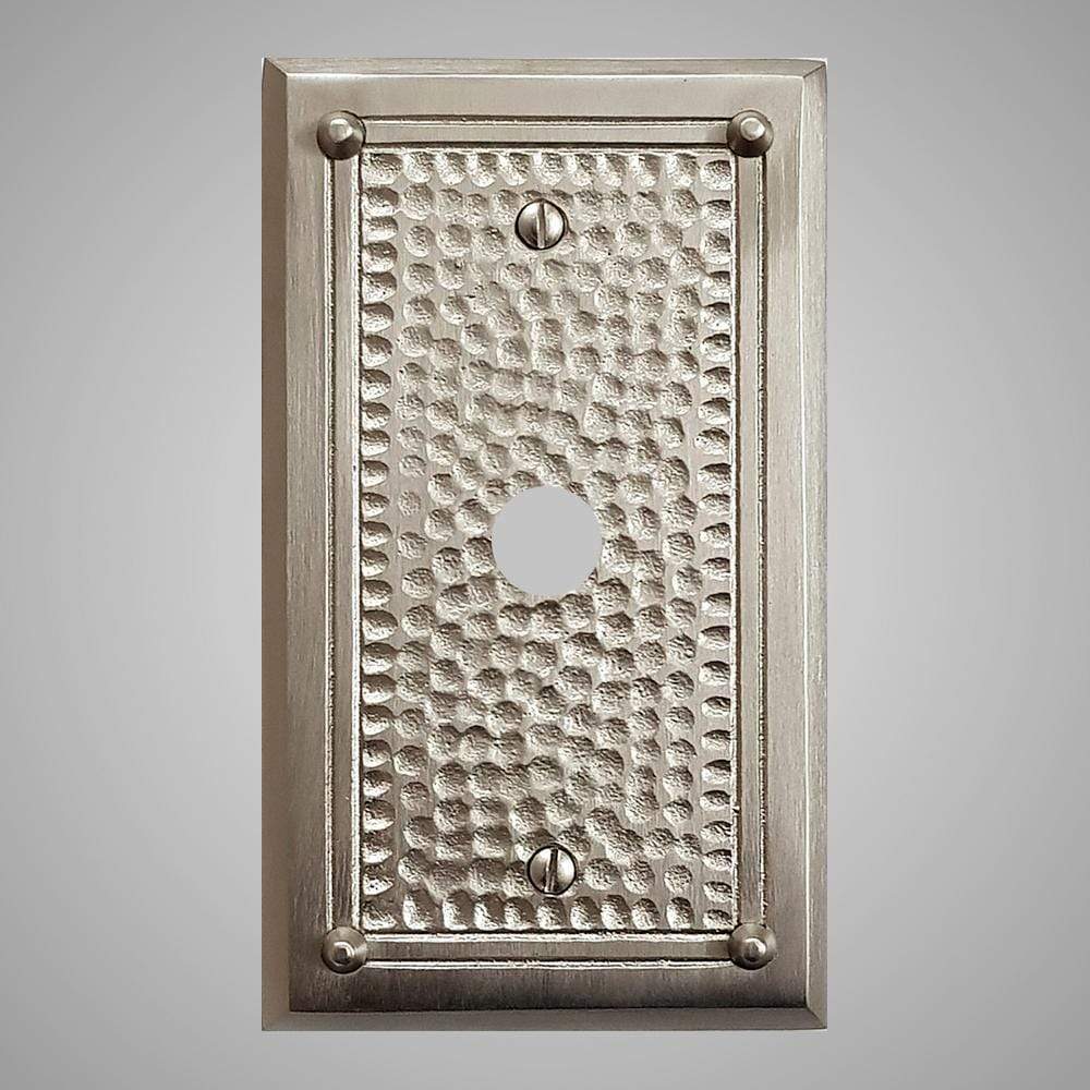 1 Coaxial Cable Wall Plate - Framed Hammered Design