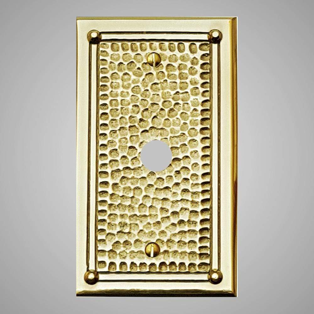 1 Coaxial Cable Wall Plate - Framed Hammered Design
