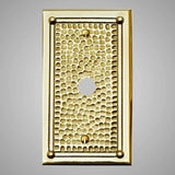 1 Coaxial Cable Wall Plate - Framed Hammered Design