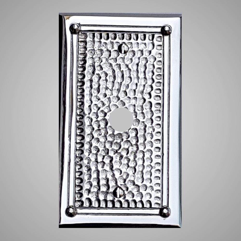 1 Coaxial Cable Wall Plate - Framed Hammered Design