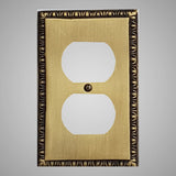 1 Gang Duplex Outlet Wall Switch Plate - Egg & Dart Design