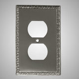 1 Gang Duplex Outlet Wall Switch Plate - Egg & Dart Design