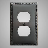 1 Gang Duplex Outlet Wall Switch Plate - Egg & Dart Design