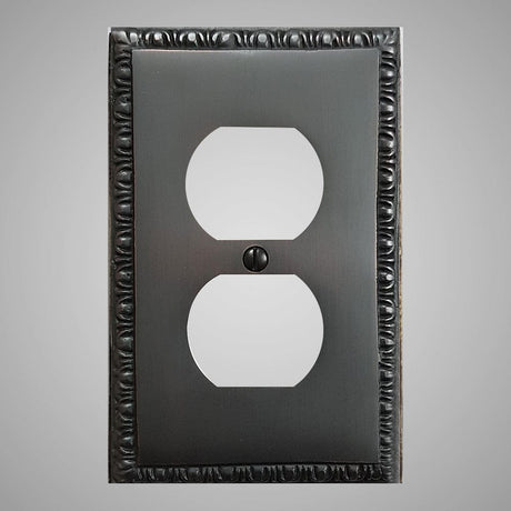 1 Gang Duplex Outlet Wall Switch Plate - Egg & Dart Design