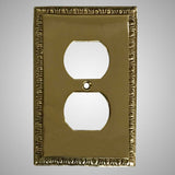 1 Gang Duplex Outlet Wall Switch Plate - Egg & Dart Design