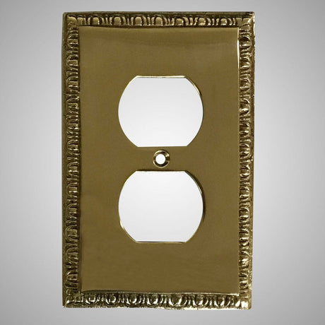 1 Gang Duplex Outlet Wall Switch Plate - Egg & Dart Design