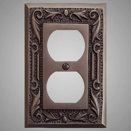 1 Gang Duplex Outlet Wall Switch Plate - Floral Design
