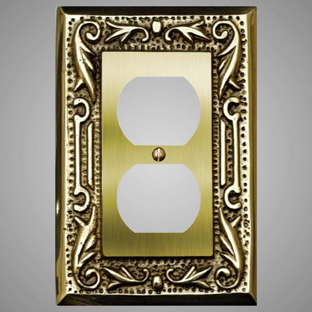 1 Gang Duplex Outlet Wall Switch Plate - Floral Design