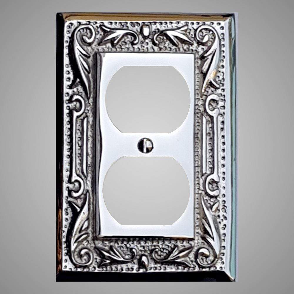 1 Gang Duplex Outlet Wall Switch Plate - Floral Design