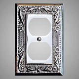 1 Gang Duplex Outlet Wall Switch Plate - Floral Design