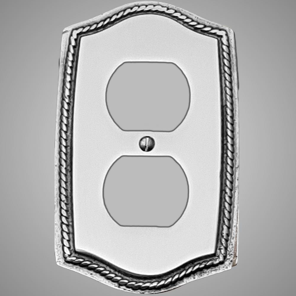 1 Gang Duplex Outlet Wall Switch Plate - Georgian Design