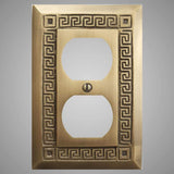 1 Gang Duplex Outlet Wall Switch Plate - Greek Design