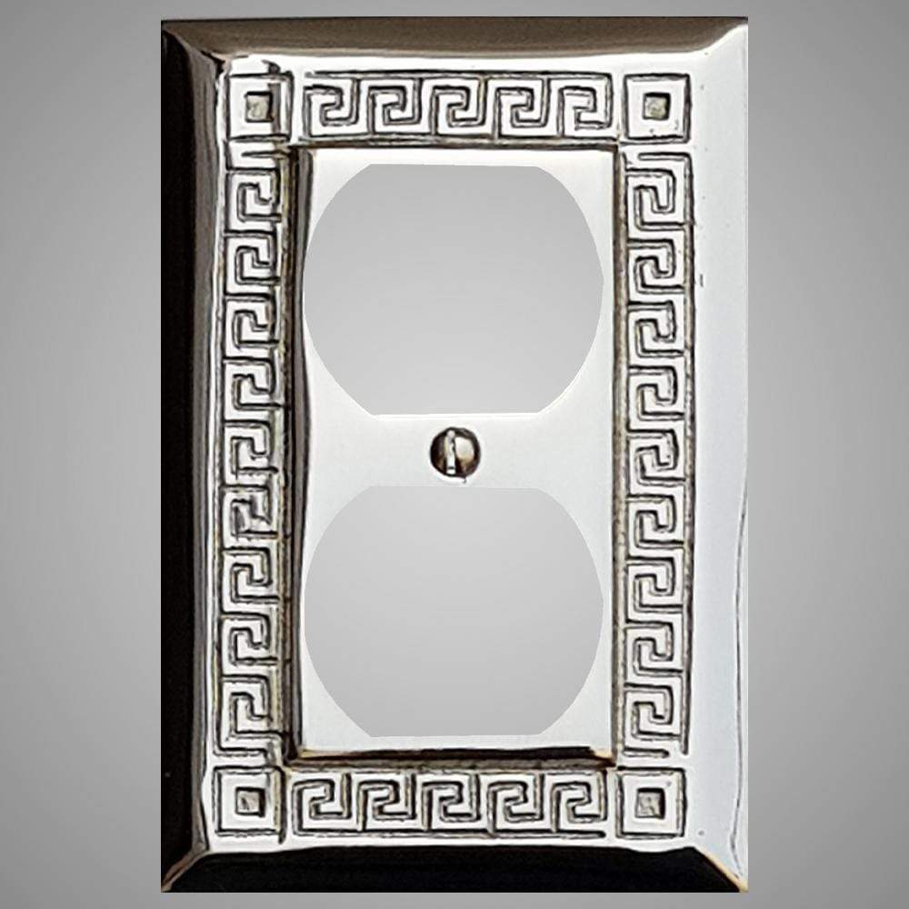 1 Gang Duplex Outlet Wall Switch Plate - Greek Design