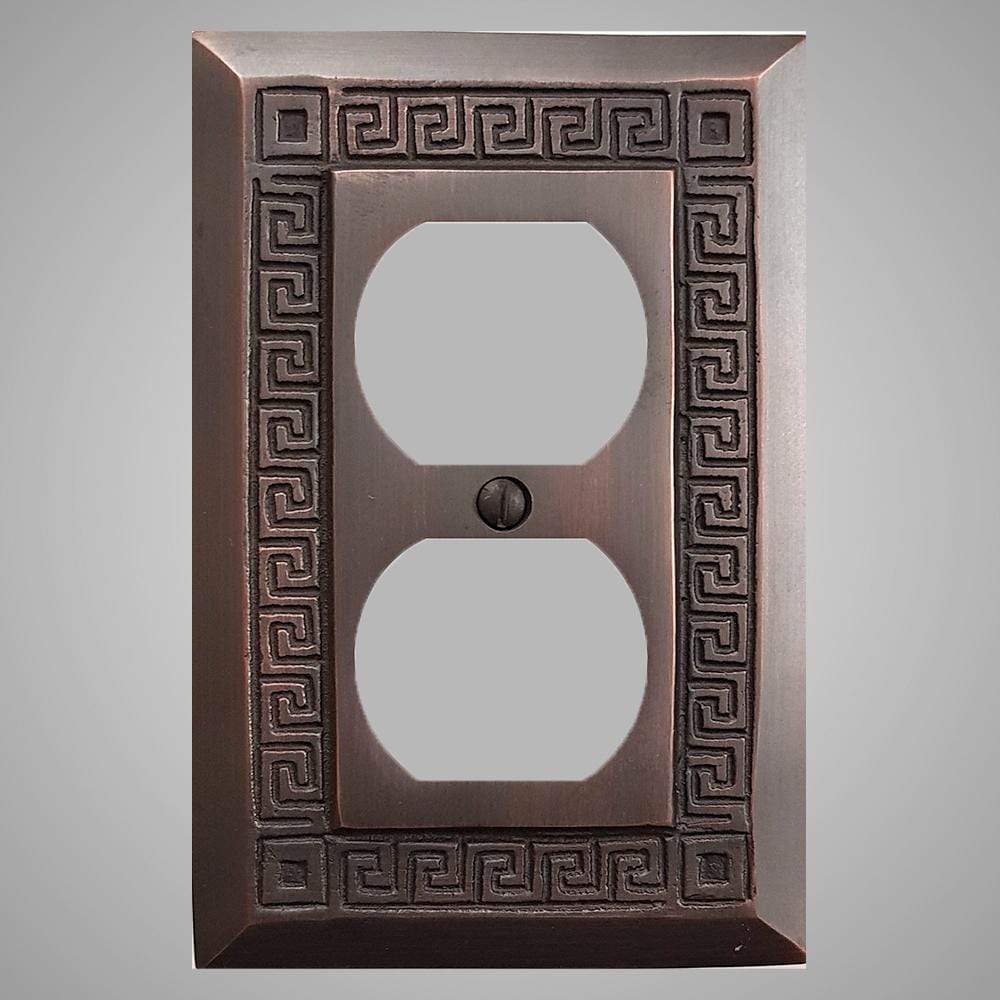 1 Gang Duplex Outlet Wall Switch Plate - Greek Design