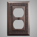 1 Gang Duplex Outlet Wall Switch Plate - Greek Design