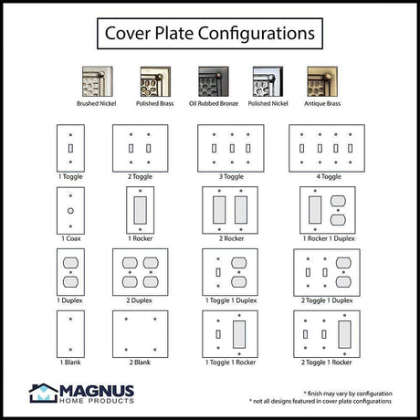 1 Gang Duplex Outlet Wall Switch Plate - Victorian Design