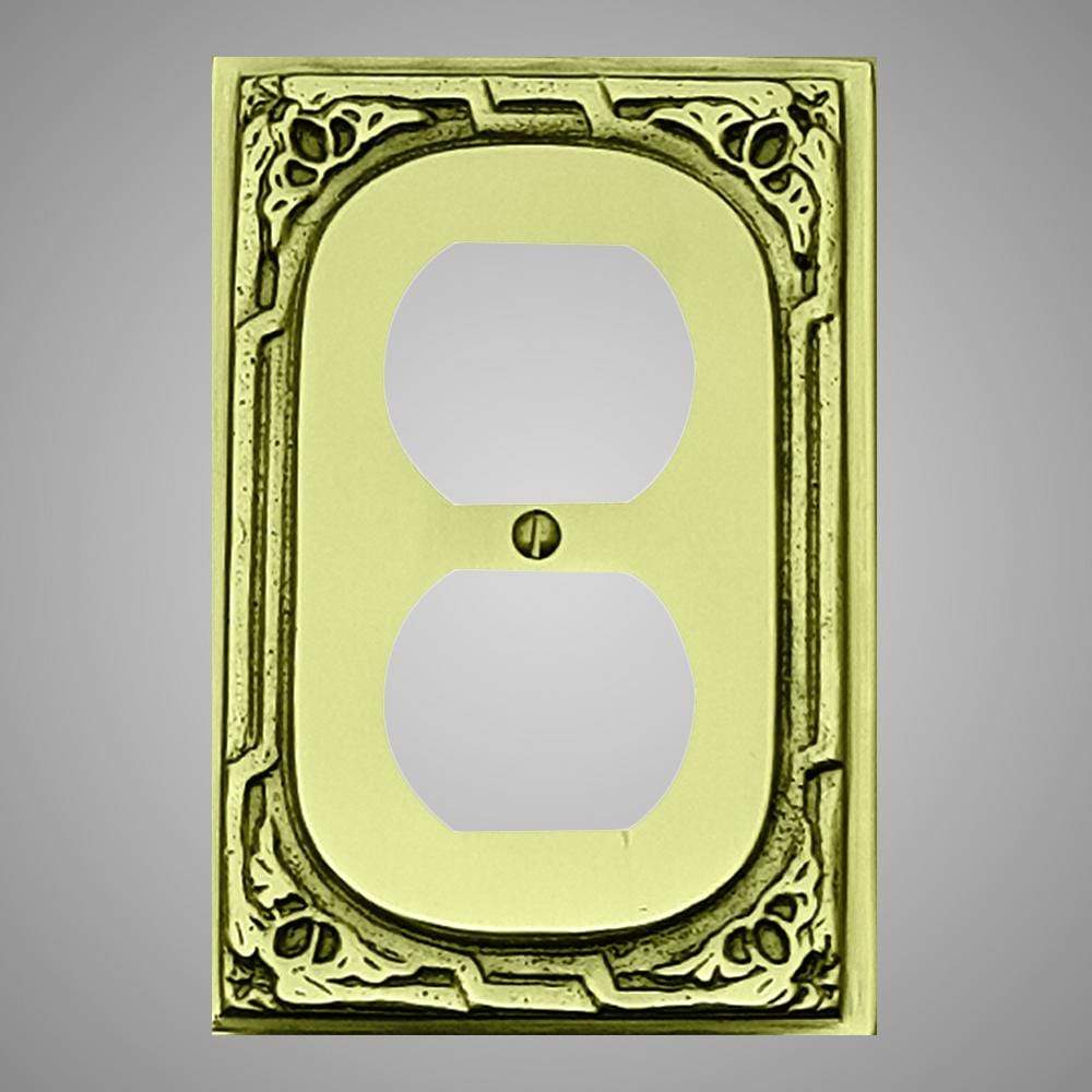 1 Gang Duplex Outlet Wall Switch Plate - Victorian Design
