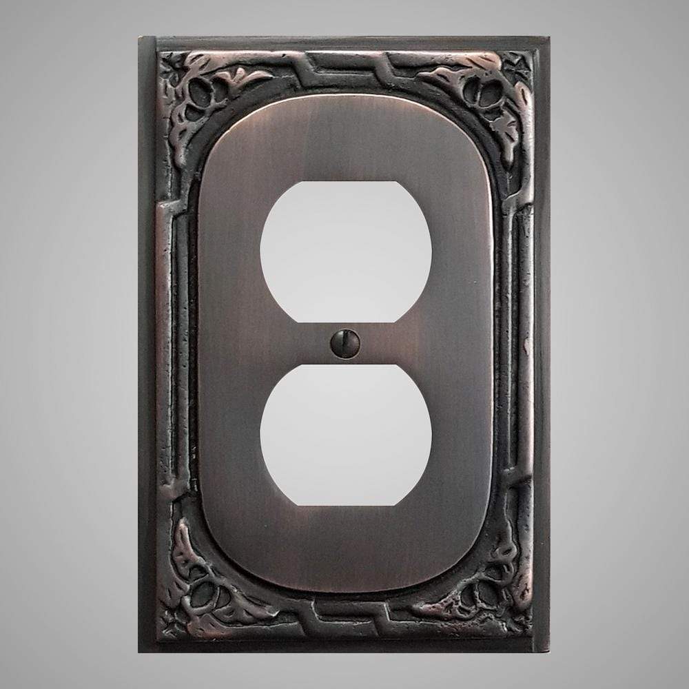1 Gang Duplex Outlet Wall Switch Plate - Victorian Design