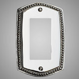 1 Gang Rocker Light Switch Plate - Beaded Design