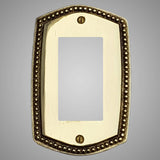 1 Gang Rocker Light Switch Plate - Beaded Design