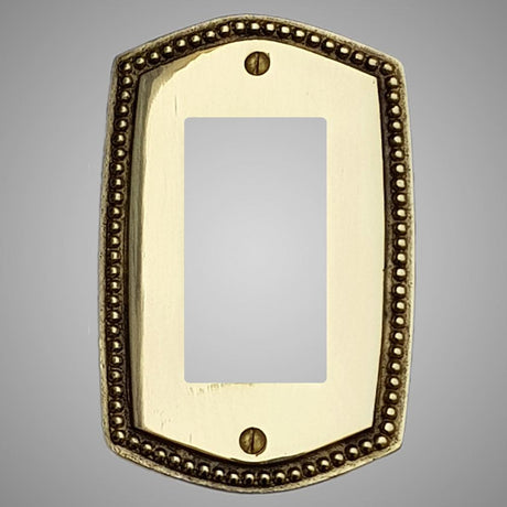 1 Gang Rocker Light Switch Plate - Beaded Design
