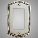 1 Gang Rocker Light Switch Plate - Beaded Design