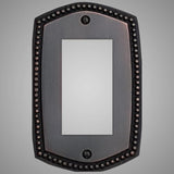 1 Gang Rocker Light Switch Plate - Beaded Design