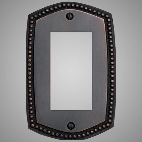 1 Gang Rocker Light Switch Plate - Beaded Design