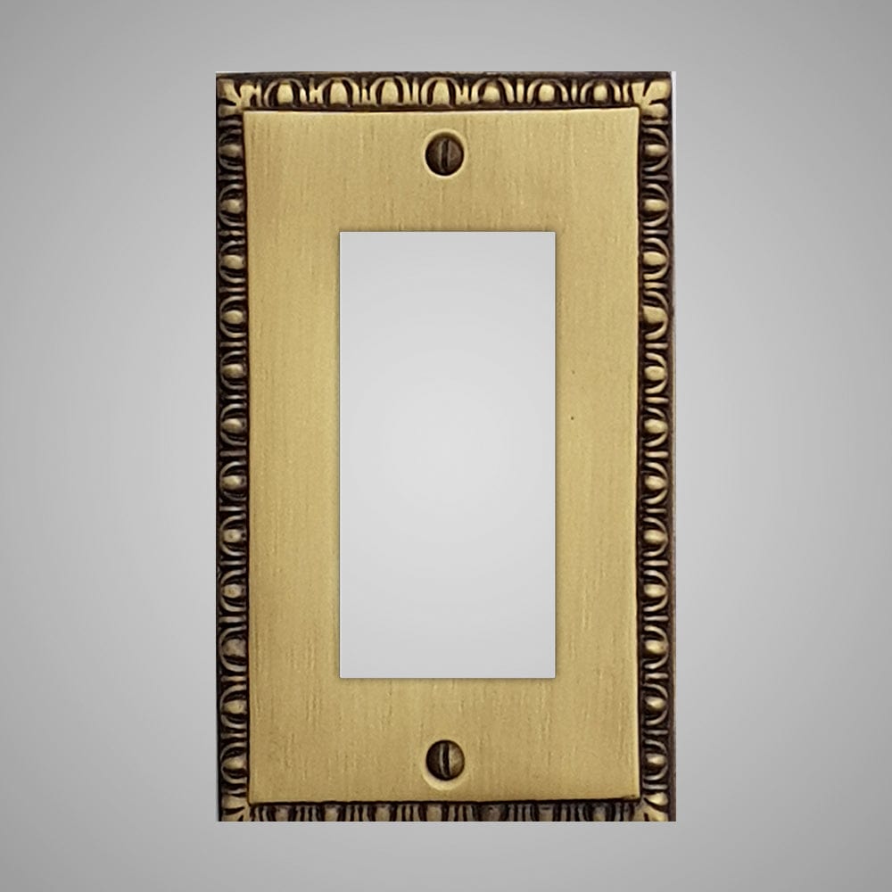 1 Gang Rocker Light Switch Plate - Egg & Dart Design