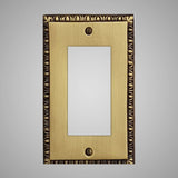 1 Gang Rocker Light Switch Plate - Egg & Dart Design