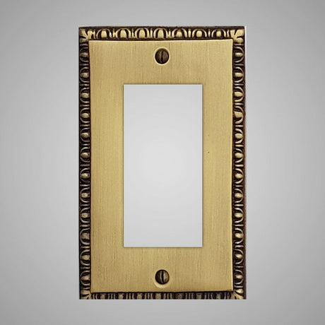 1 Gang Rocker Light Switch Plate - Egg & Dart Design