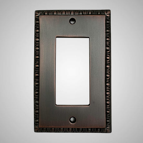 1 Gang Rocker Light Switch Plate - Egg & Dart Design