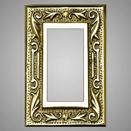 1 Gang Rocker Light Switch Plate - Floral Design