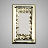 1 Gang Rocker Light Switch Plate - Framed Hammered Design
