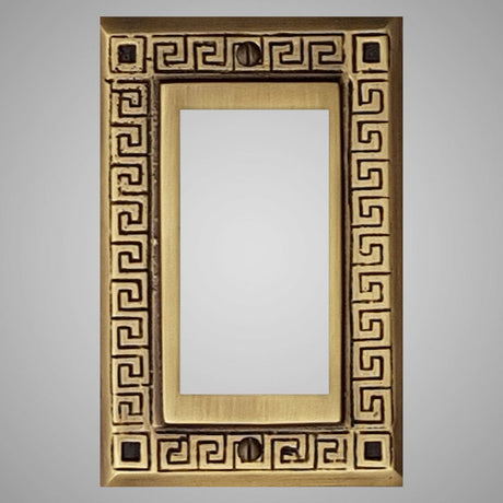 1 Gang Rocker Light Switch Plate - Greek Design