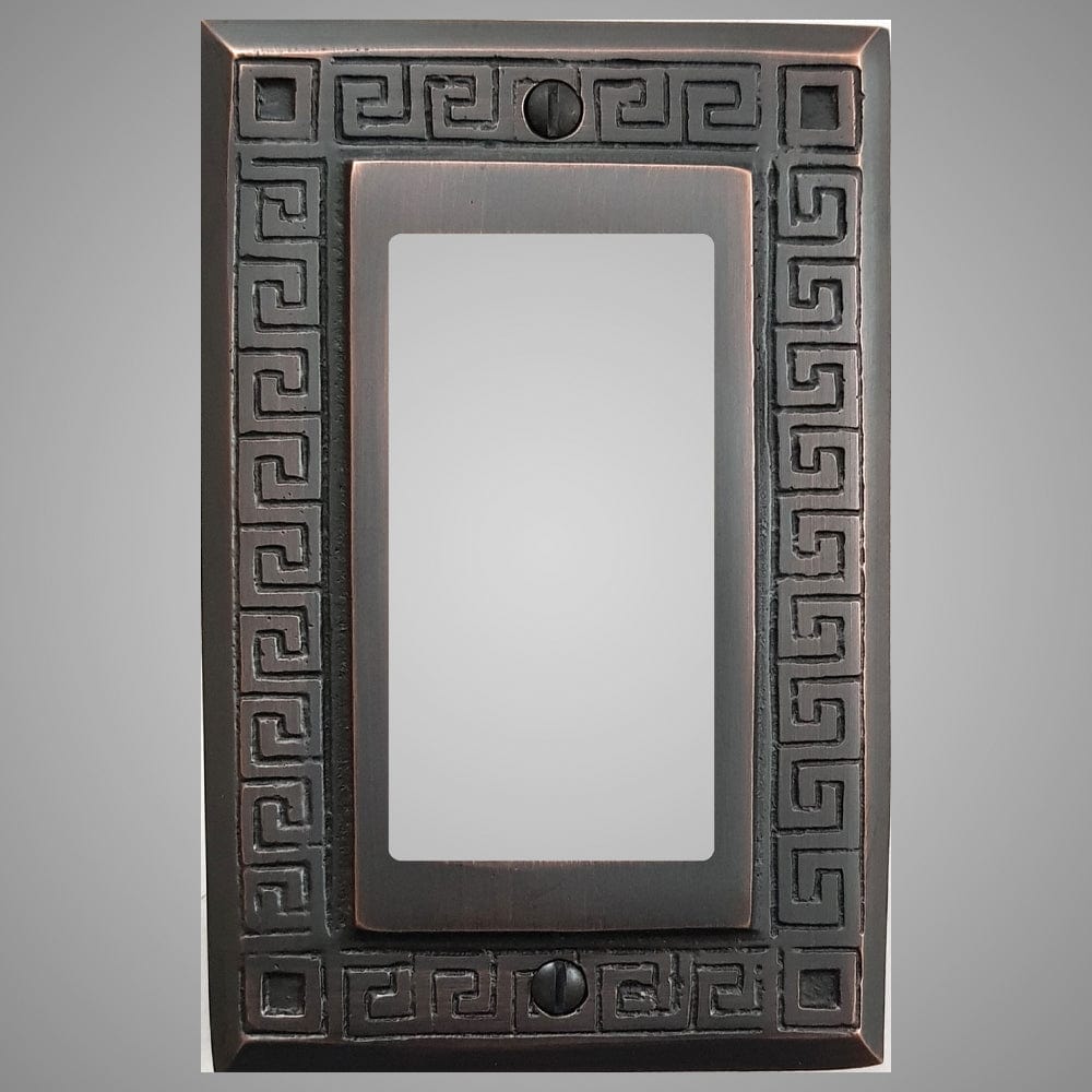 1 Gang Rocker Light Switch Plate - Greek Design