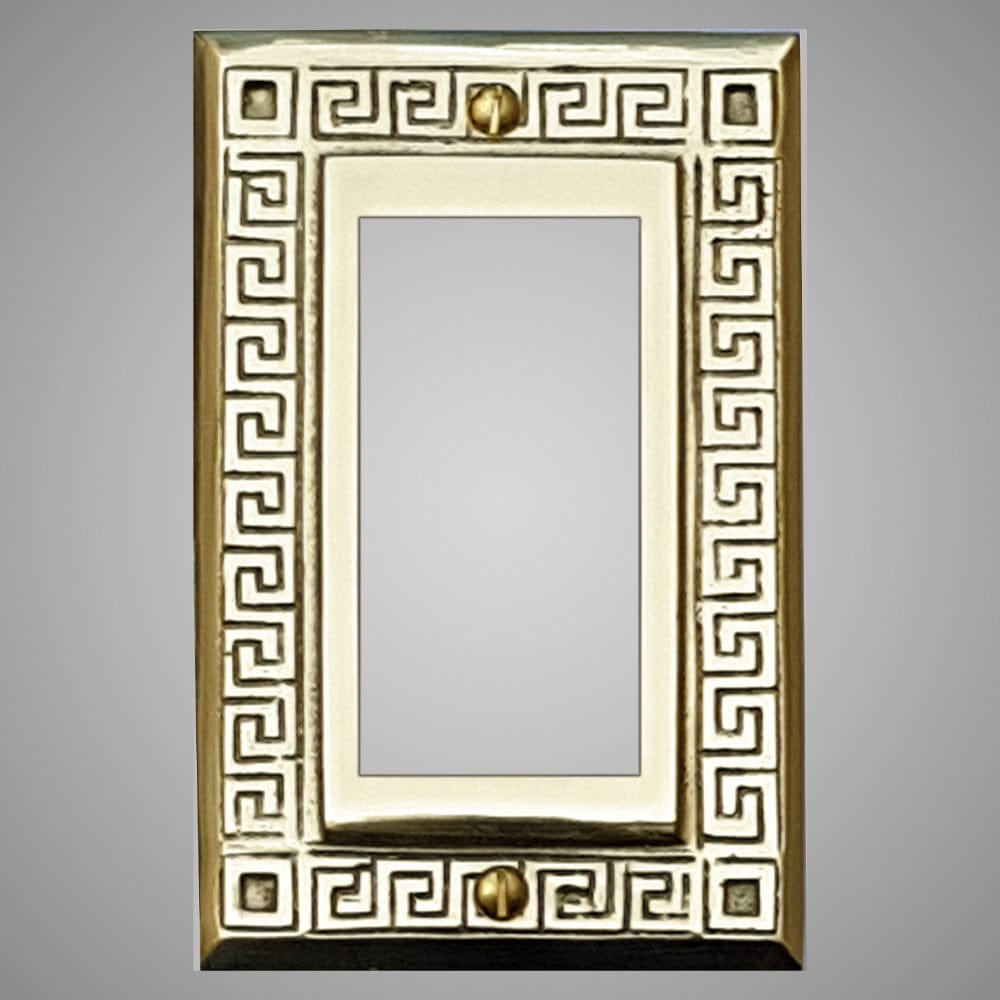 1 Gang Rocker Light Switch Plate - Greek Design
