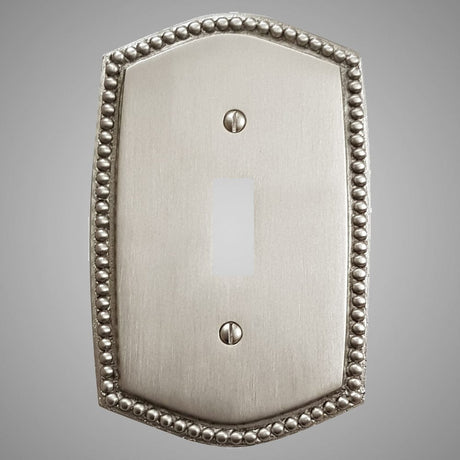1 Gang Toggle Light Switch Plate - Beaded Design