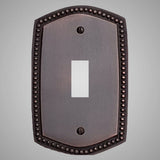 1 Gang Toggle Light Switch Plate - Beaded Design