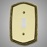 1 Gang Toggle Light Switch Plate - Beaded Design