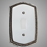 1 Gang Toggle Light Switch Plate - Beaded Design