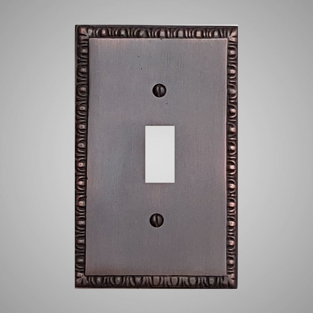 1 Gang Toggle Light Switch Plate - Egg & Dart Design